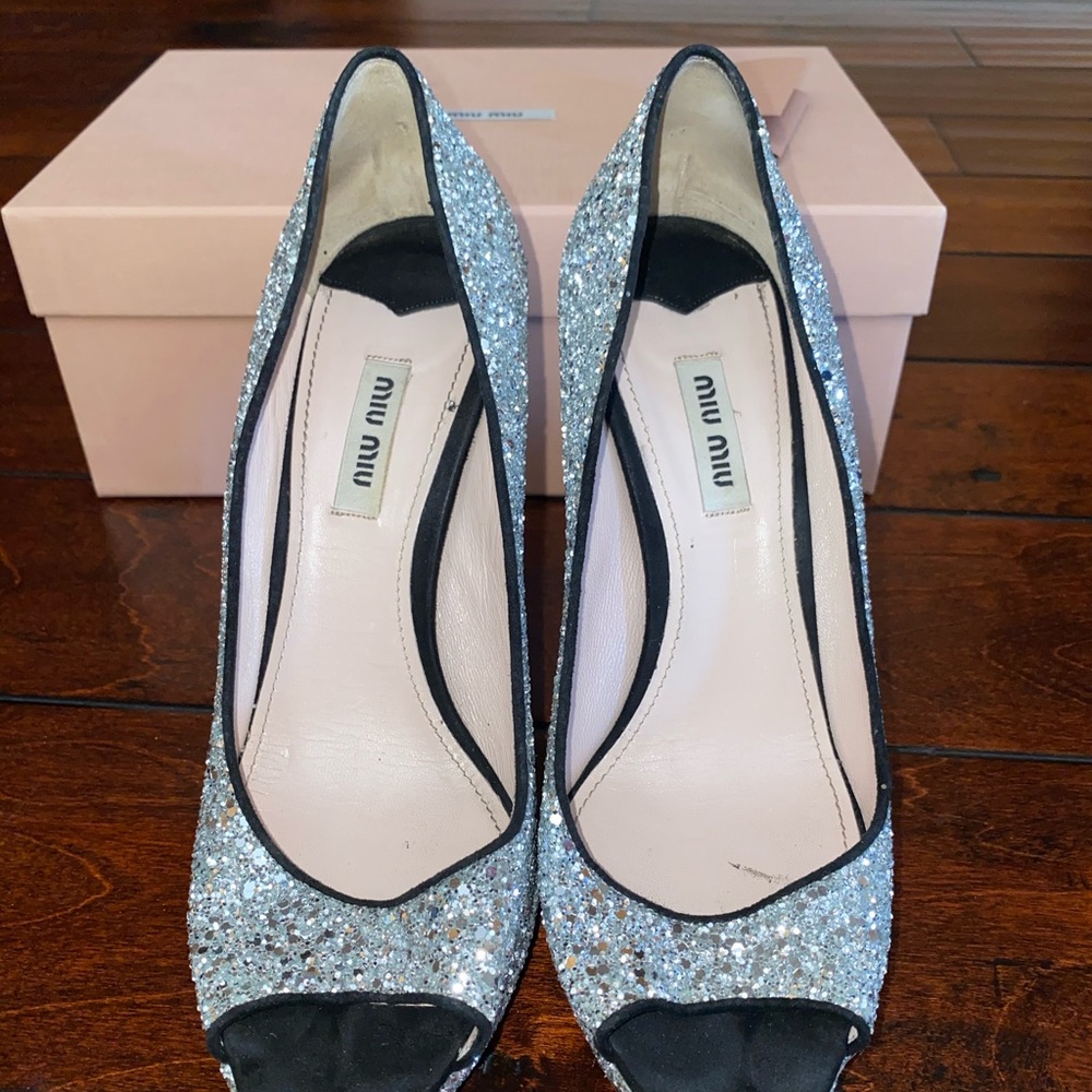 Miu Miu open toe heels